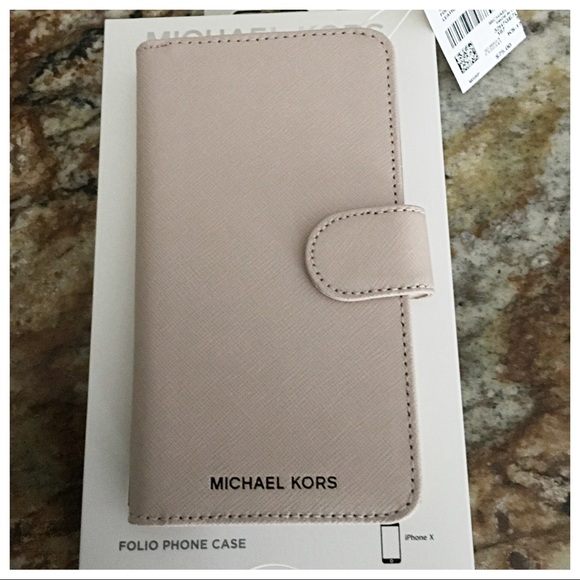 MICHAEL KORS IPHONE X WALLET CASE BLUSH PINK - Picture 4 of 6